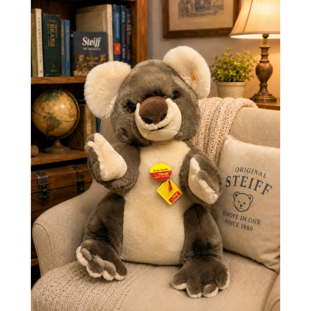 Vintage Steiff Cosy Koala 50cm Plush West Germany Button Tags Rare 5358/50